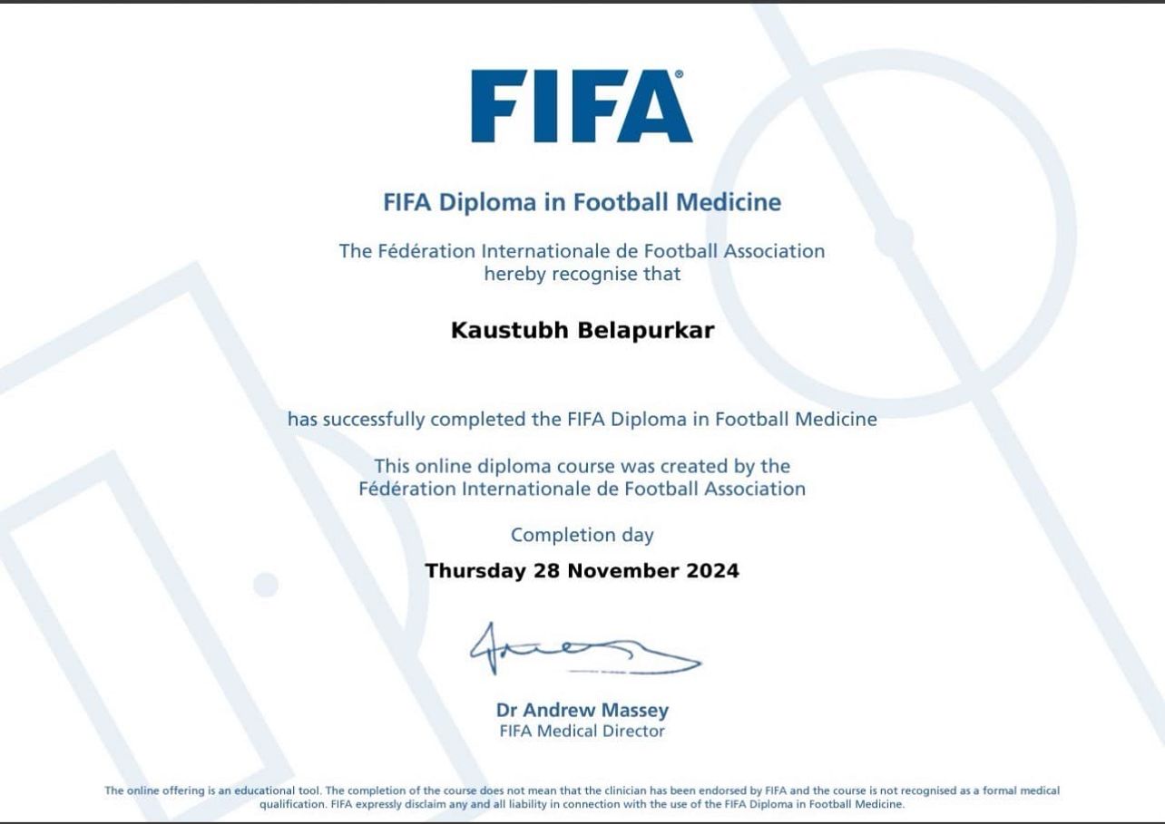 FIFA Diploma in Football Medicine